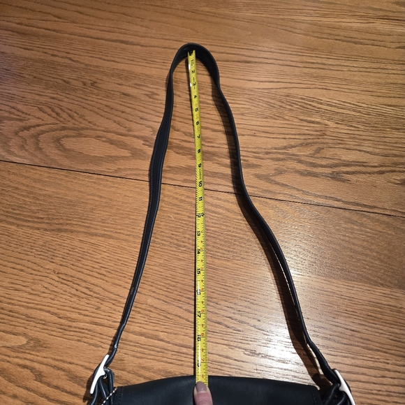 Vintage Coach Bag Legacy Studio Flap Black Purse Crossbody Genuine Leather - Picture 10 of 12